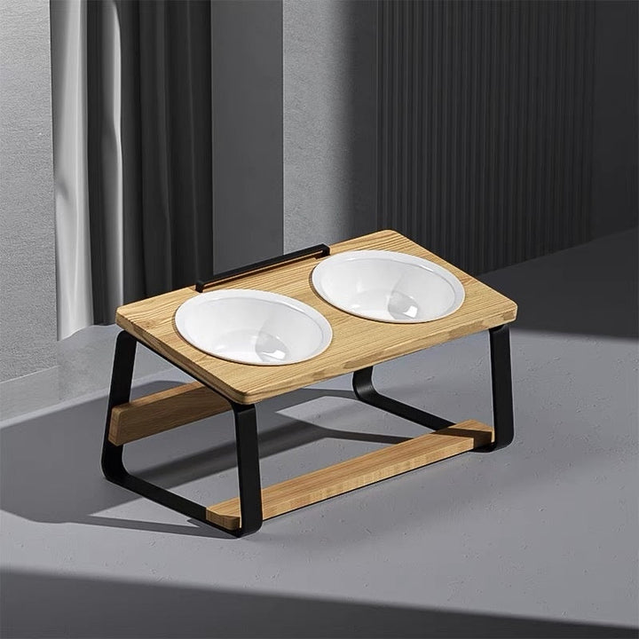 Enhance Your Pet's Dining Experience with Our Ceramic Double Bowl Feeding Stand
