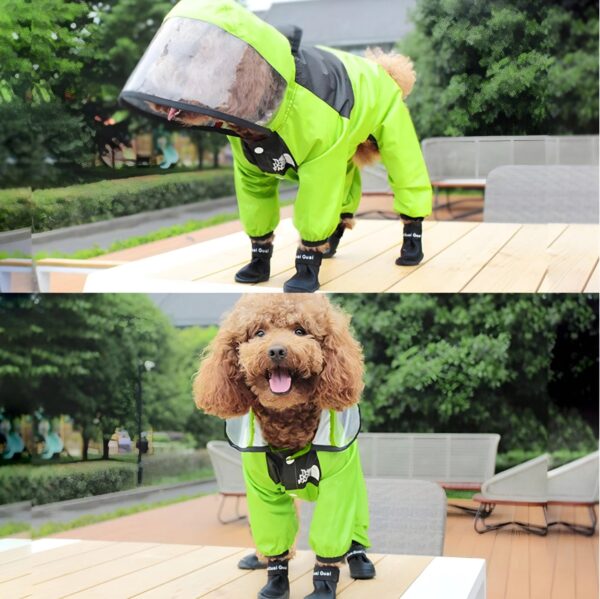 Waterproof Pet Dog Raincoat Jumpsuit - Water-Resistant Jacket for Dogs