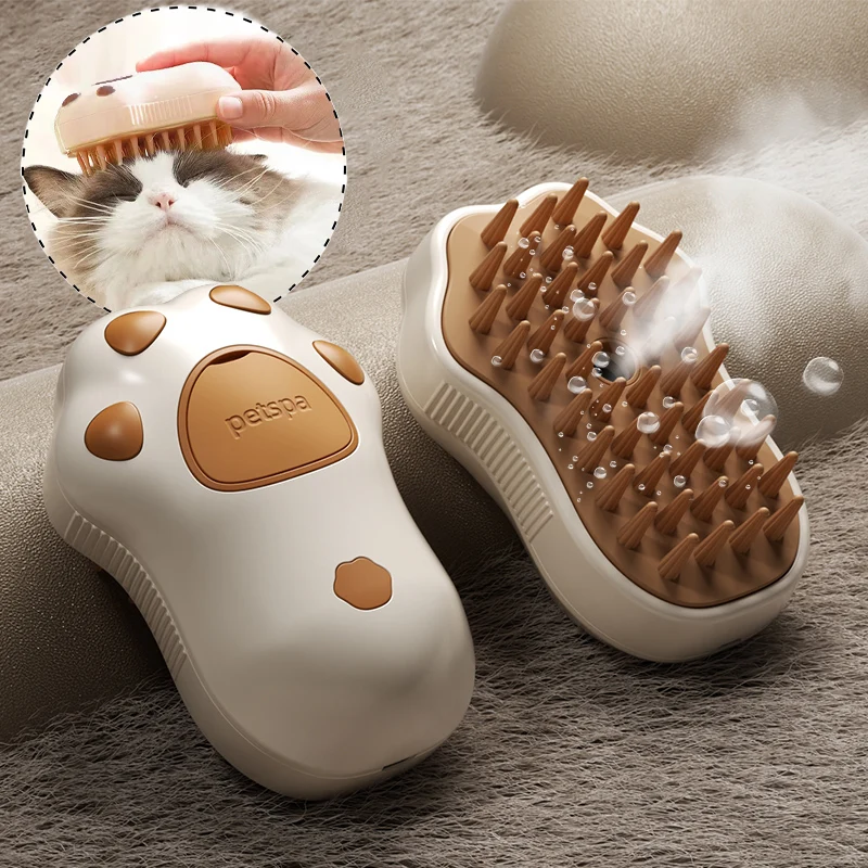 3 in 1 Pet Brush Cat Steam Brush Comb Dog Brush Electric Spray Cat Hair Brushes Massage Pet Grooming Hair Removal Combs 1