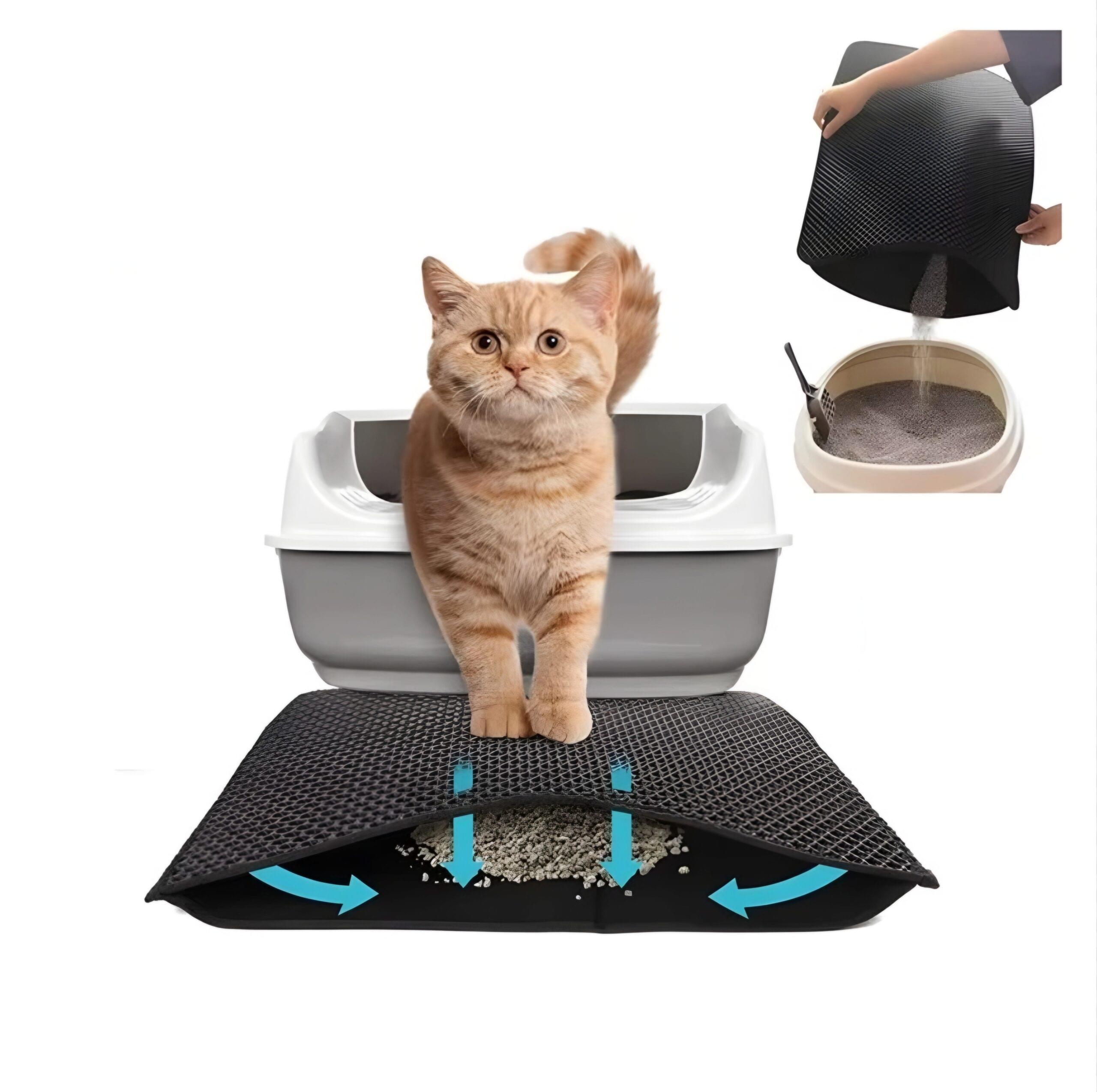 Waterproof Cat Litter Mat – Double Layer, Non-Slip & Easy to Clean
